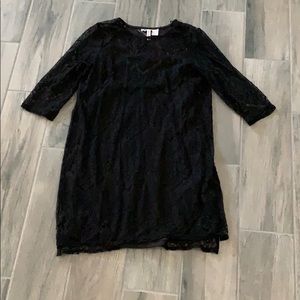 H&M black lace dress with slip